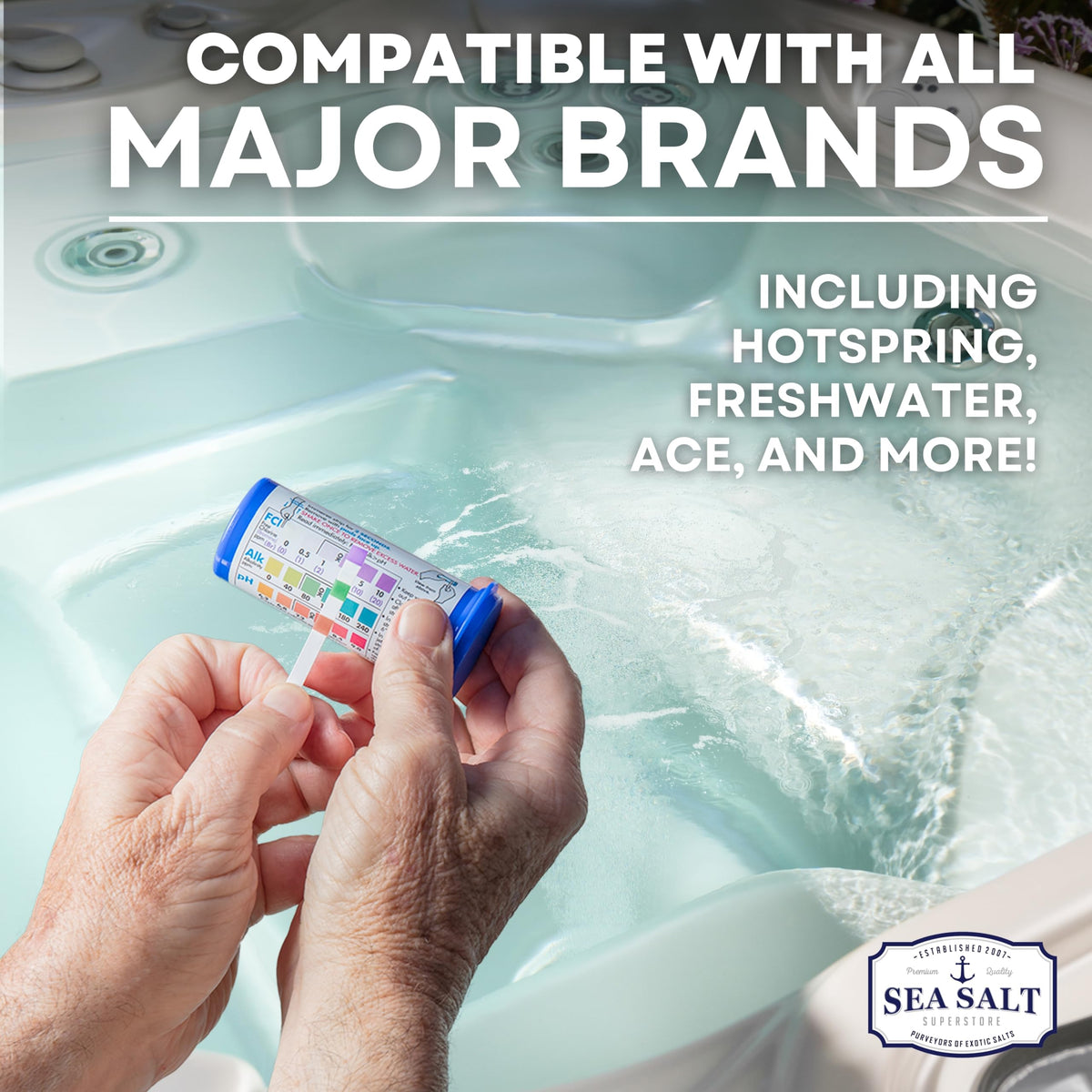 Sea Salt Superstore salt system connection highlights compatibility with chlorine generators.
