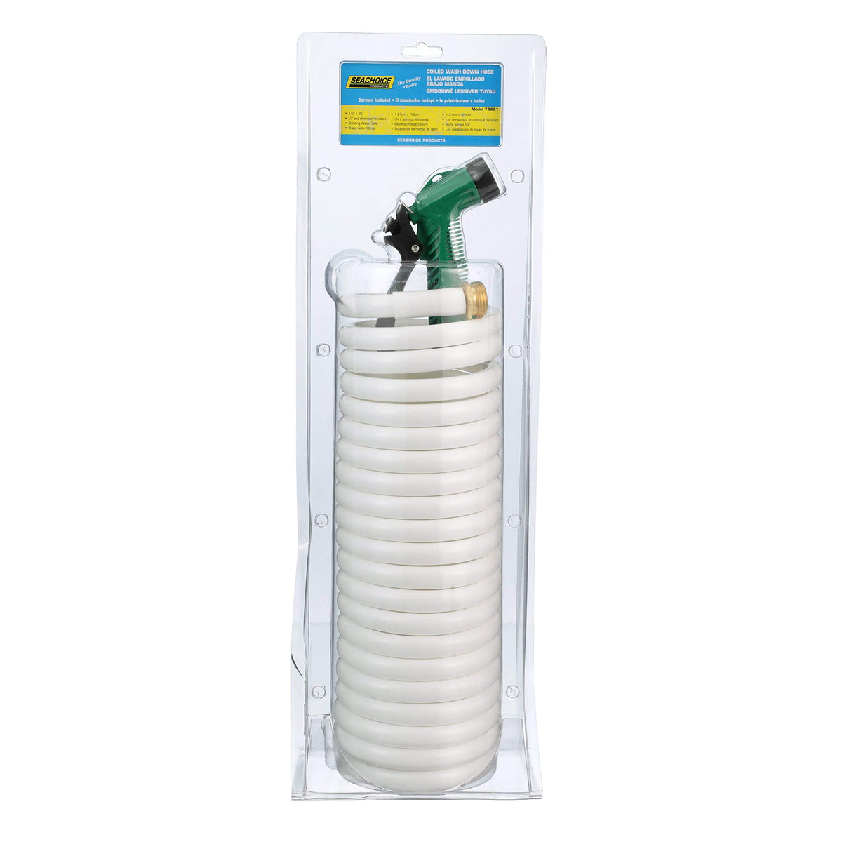 Seachoice brass fittings resist corrosion, ensuring durable marine connections.