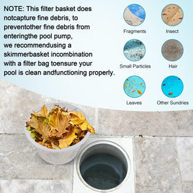 Seaiyomg installed basket in an outdoor pool keeps water clear.