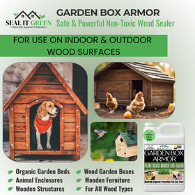 Seal It Green Garden Box Sealer protecting a pet house from moisture