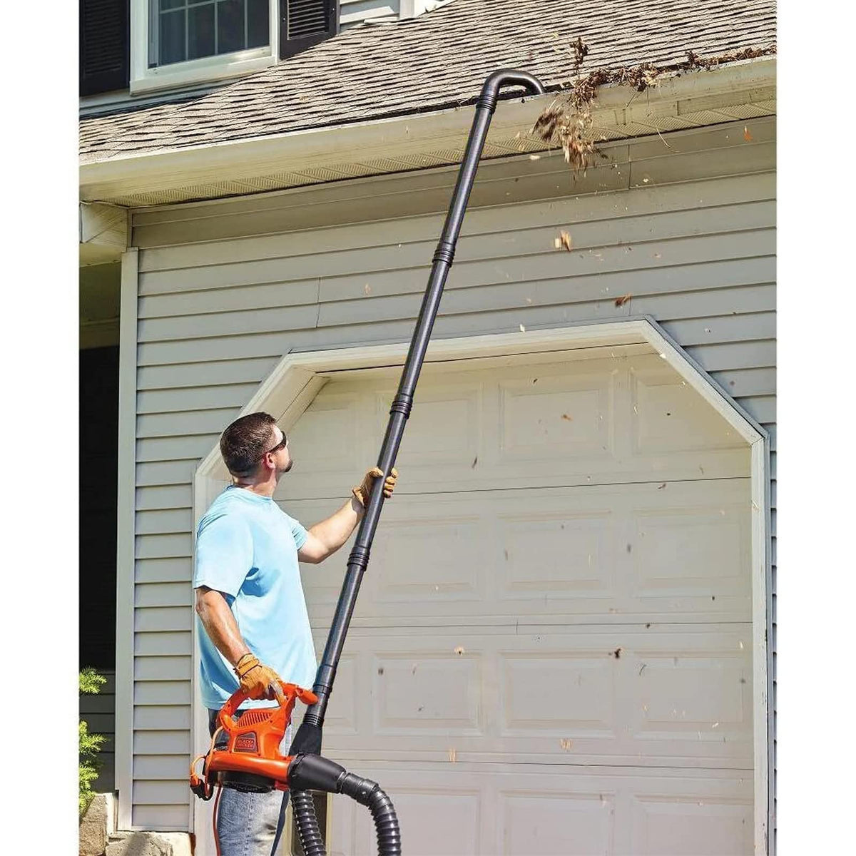 Sealegend blower adapter enabling compatibility across brands for gutter cleaning.