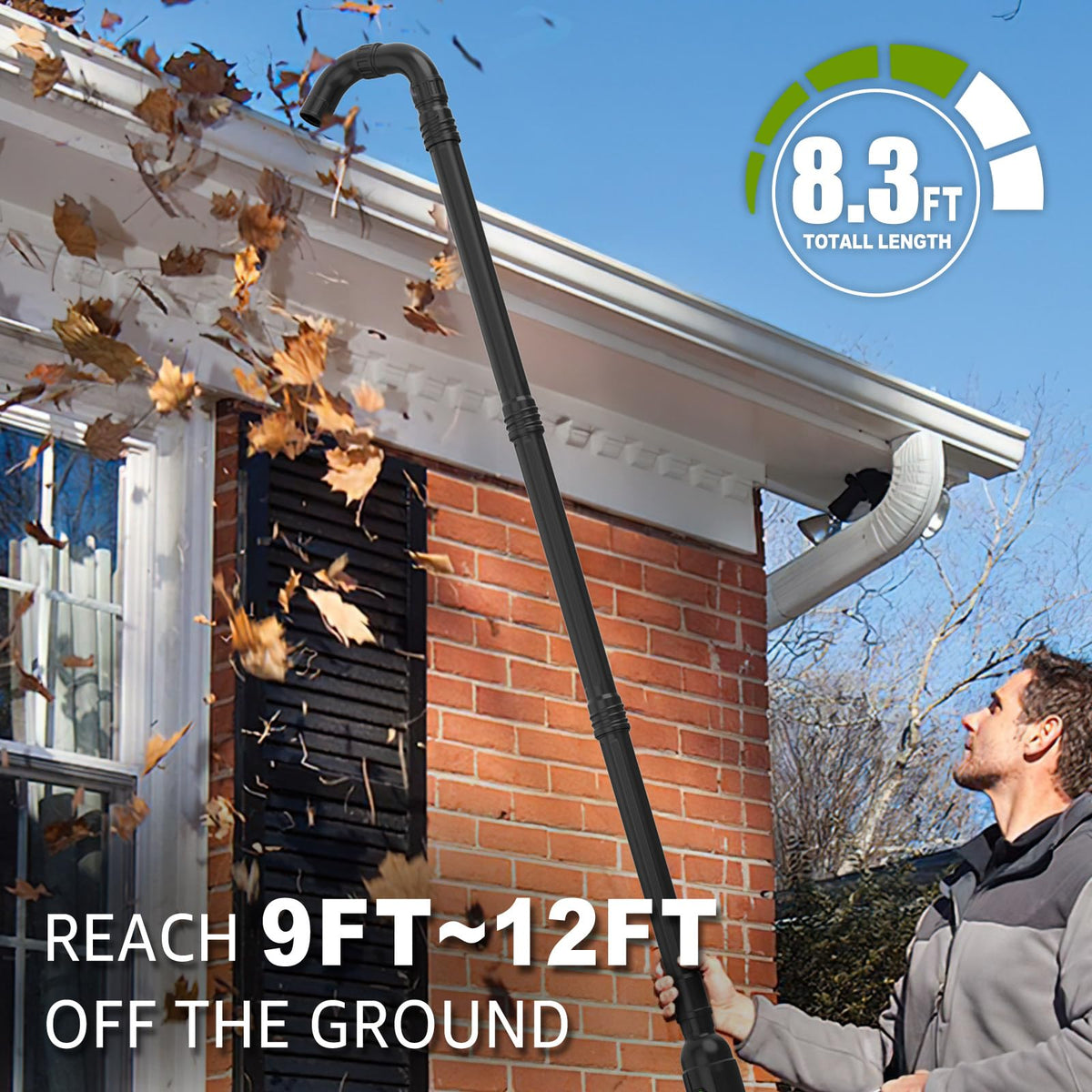 Sealegend extendable wands tailor height for gutter tasks.