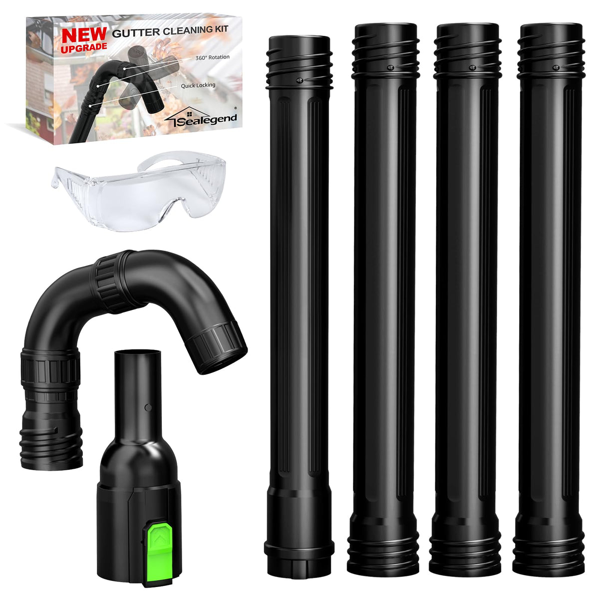 Sealegend gutter attachment for EGO 530CFM, reach gutters from the ground.
