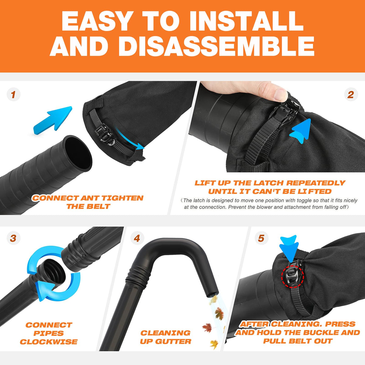 Sealegend quick setup demonstrating fast, tool-free gutter cleaning assembly.