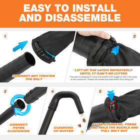 Sealegend quick setup demonstrating fast, tool-free gutter cleaning assembly.