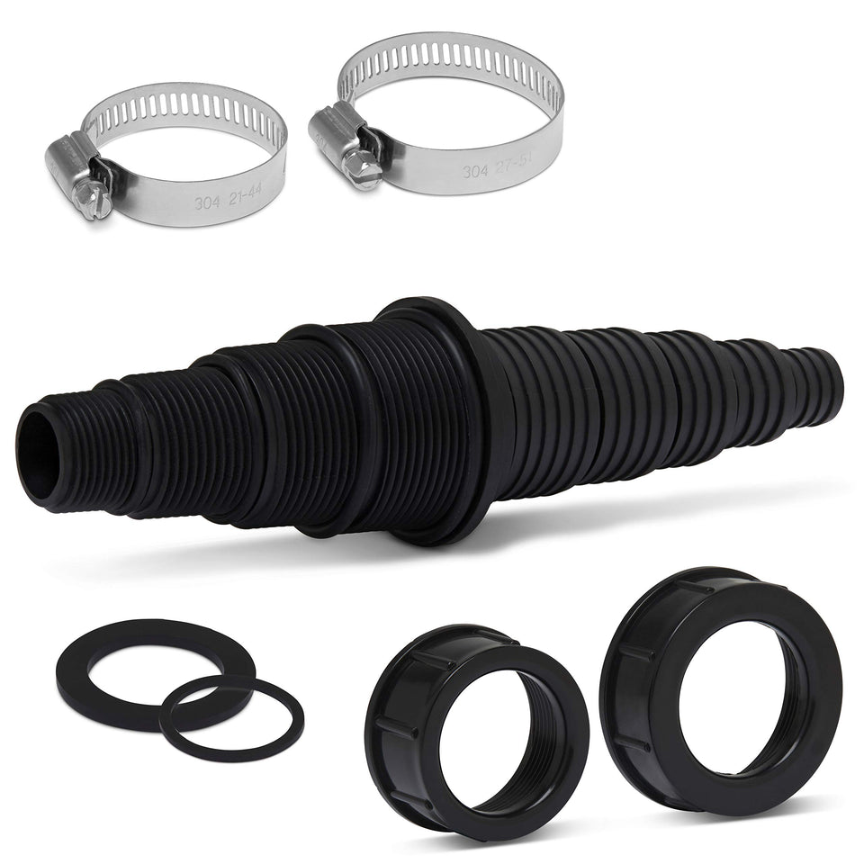 Sealproof Pond Tubing Pump Fitting closeup showing barbed connector for secure tubing
