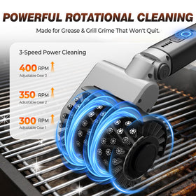 SEANCHEER cordless grill brush with 5000mAh battery for long sessions