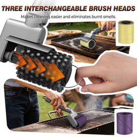 SEANCHEER interchangeable head polishing for smooth finish on grills