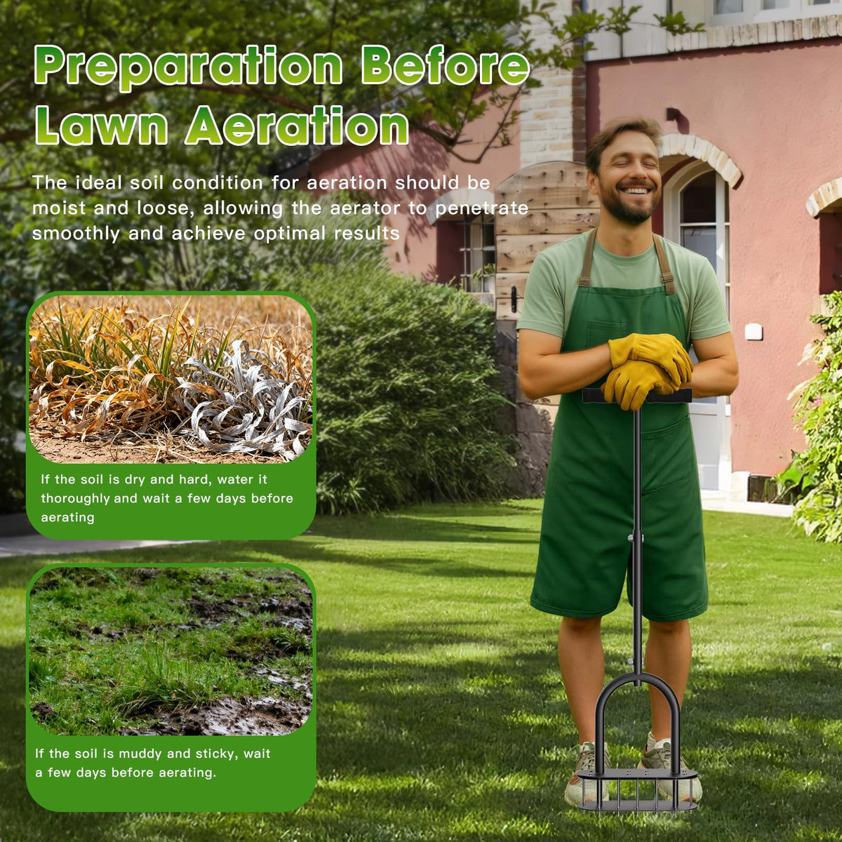 Seasky Lawn Aerator easy install for quick setup