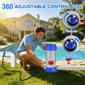 SeaSlep Off-Line Chlorinator adjustable dial demonstrates precise control for pool chemistry
