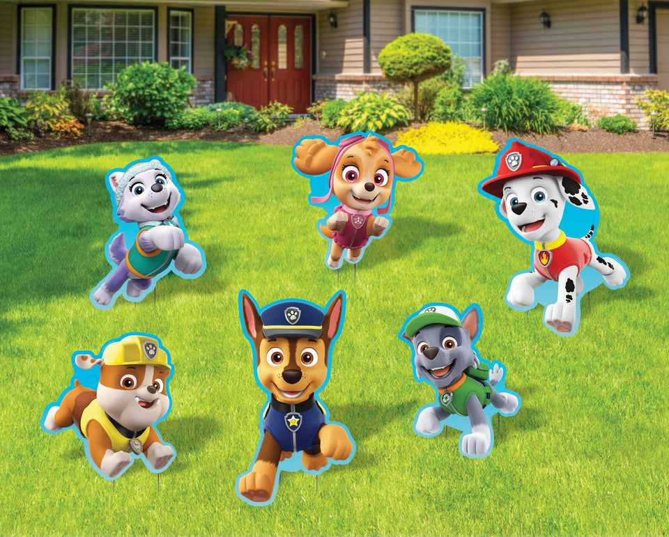 Seasons Paw Patrol yard sign Chase character outdoor birthday display
