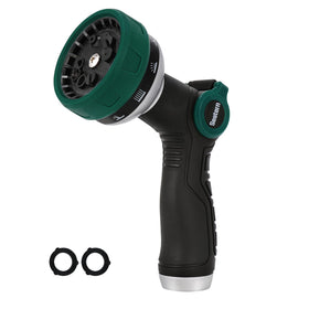 Seatern garden hose nozzle dial offers versatile options for precise watering.