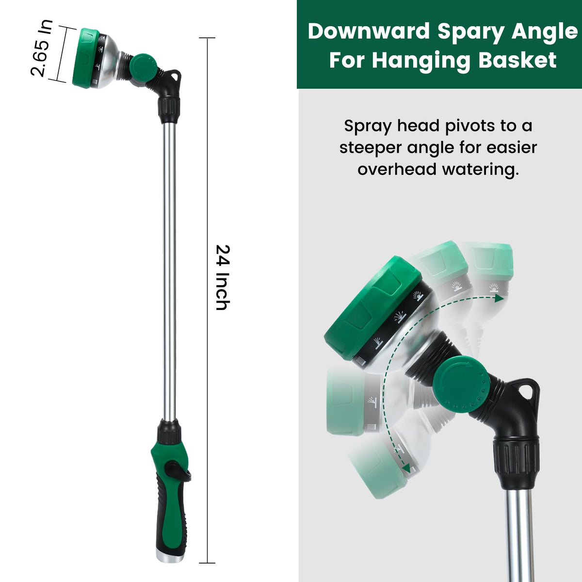 Seatern heavy-duty construction with universal hose compatibility.