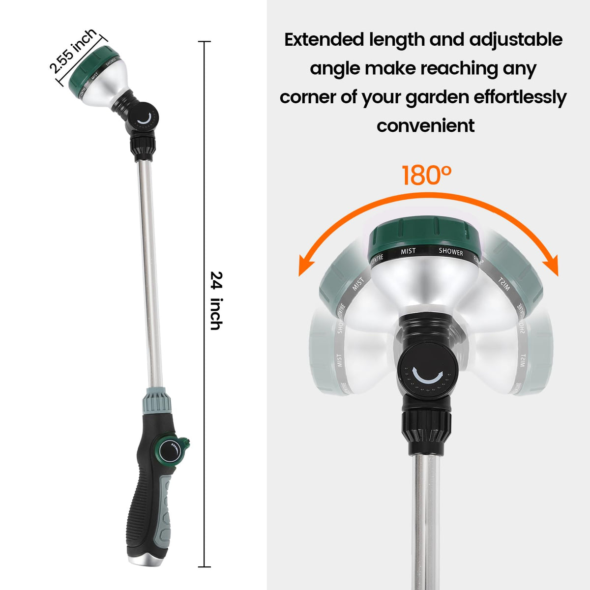 Seatern universal-fit nozzle connects securely to most hoses for leak-free operation
