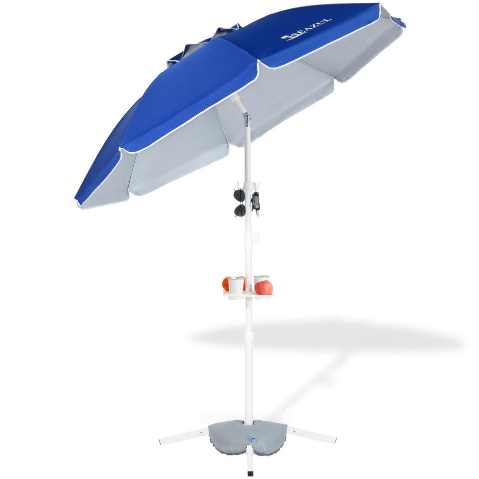 Seazul 6.5ft sun shade umbrella base provides stable outdoor seating