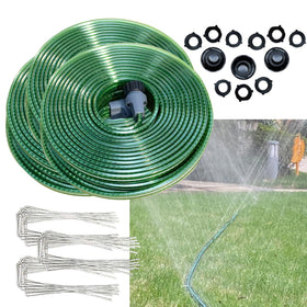 Secbulk 150 ft flat sprinkler hose for lawn watering delivers even coverage.