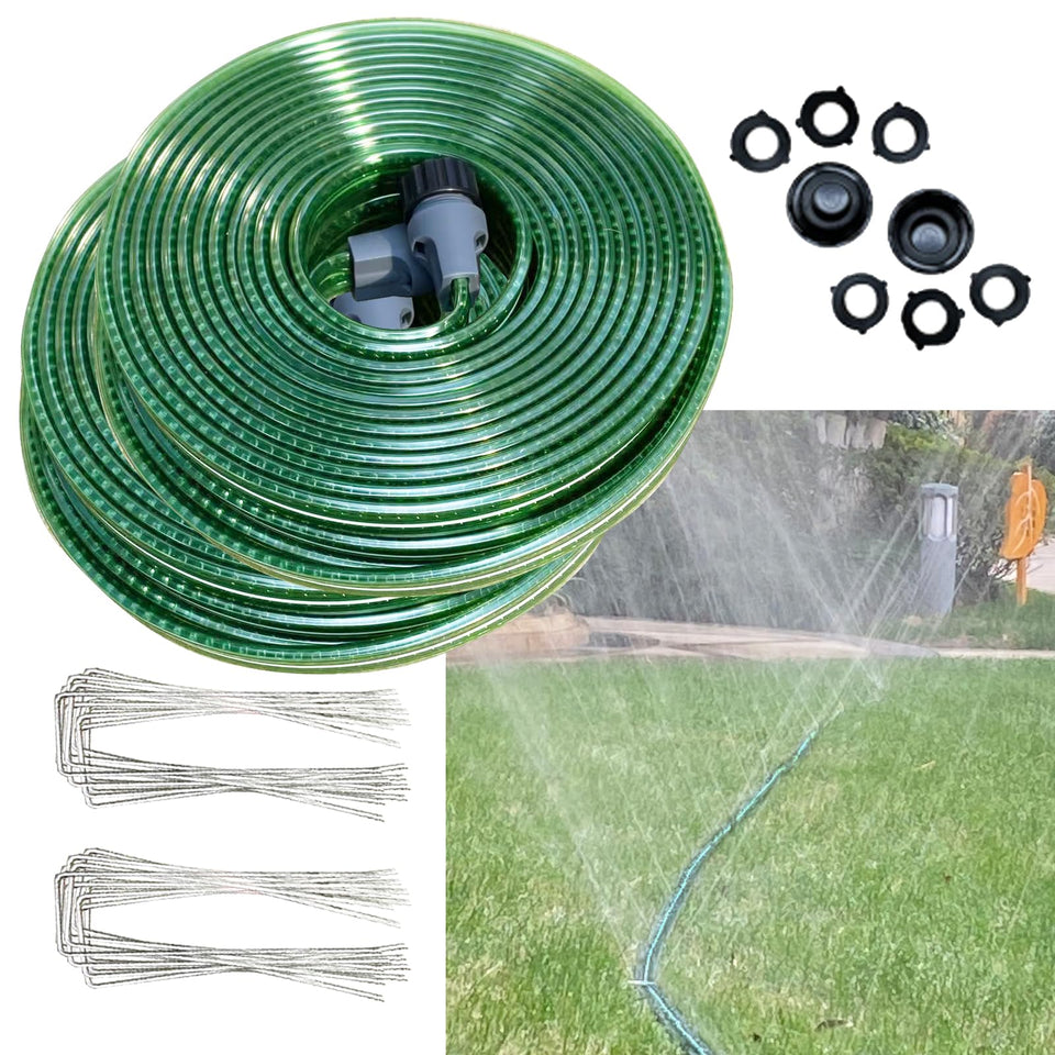 Secbulk 2026 reinforced sprinkler hose lays flat on lawn for even watering