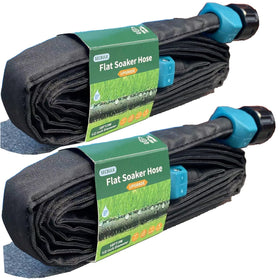 Secbulk flat soaker hose 20ft coiled for easy storage and uniform watering