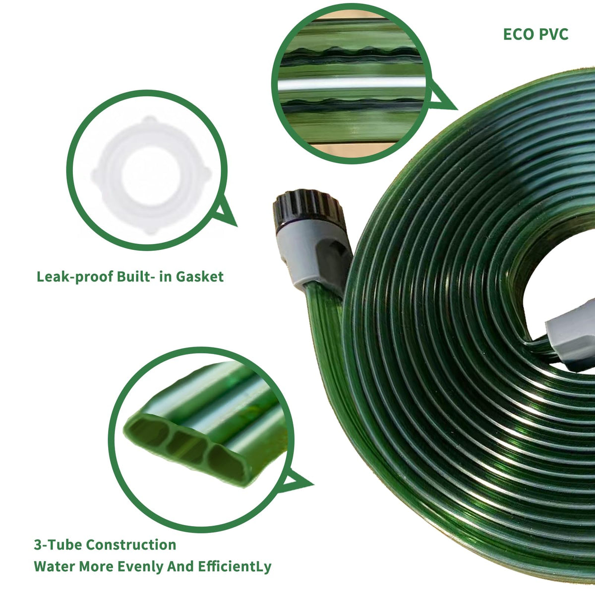 Secbulk three-tube spray pattern covers lawn efficiently.