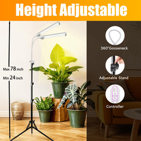 Secefeao 360° gooseneck enables precise angles for tall plants.