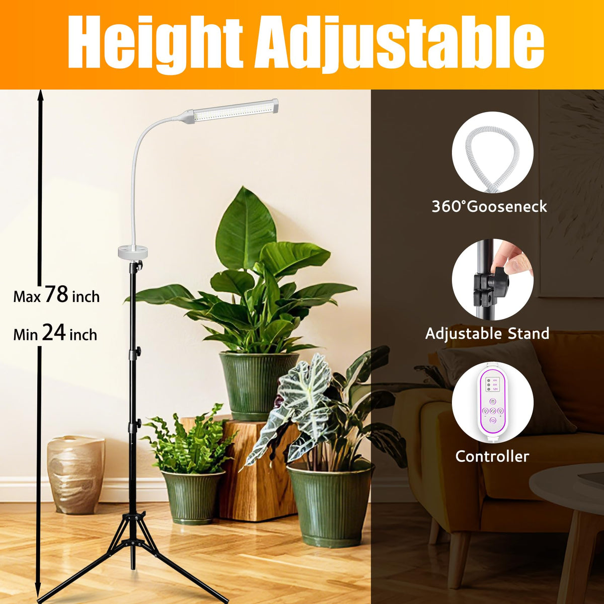 Secefeao full spectrum with warm cool white and red supports growth stages.