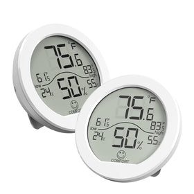 SECRUI TH1 hygrometer display shows precise room temperature and humidity for comfort