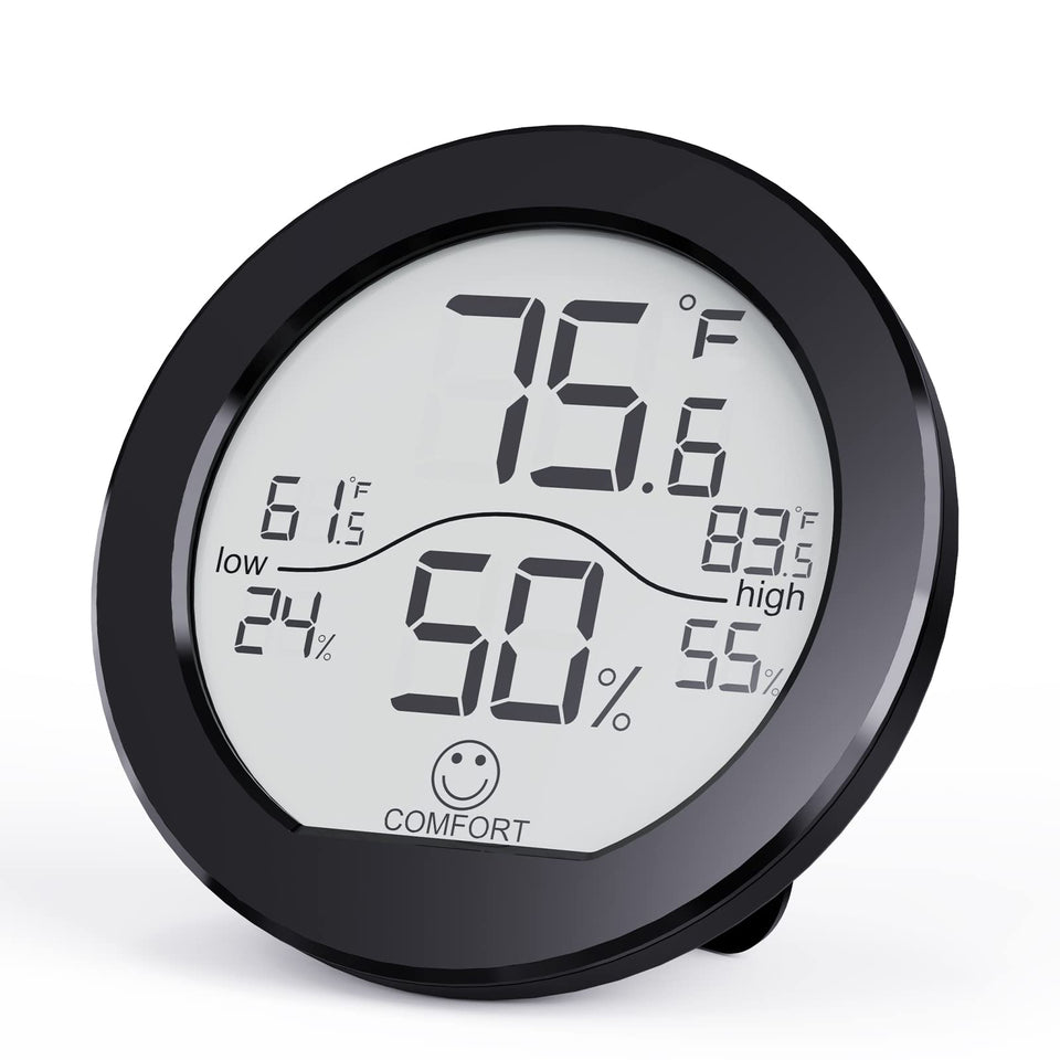 SECRUI TH1 hygrometer with LCD display for accurate indoor monitoring