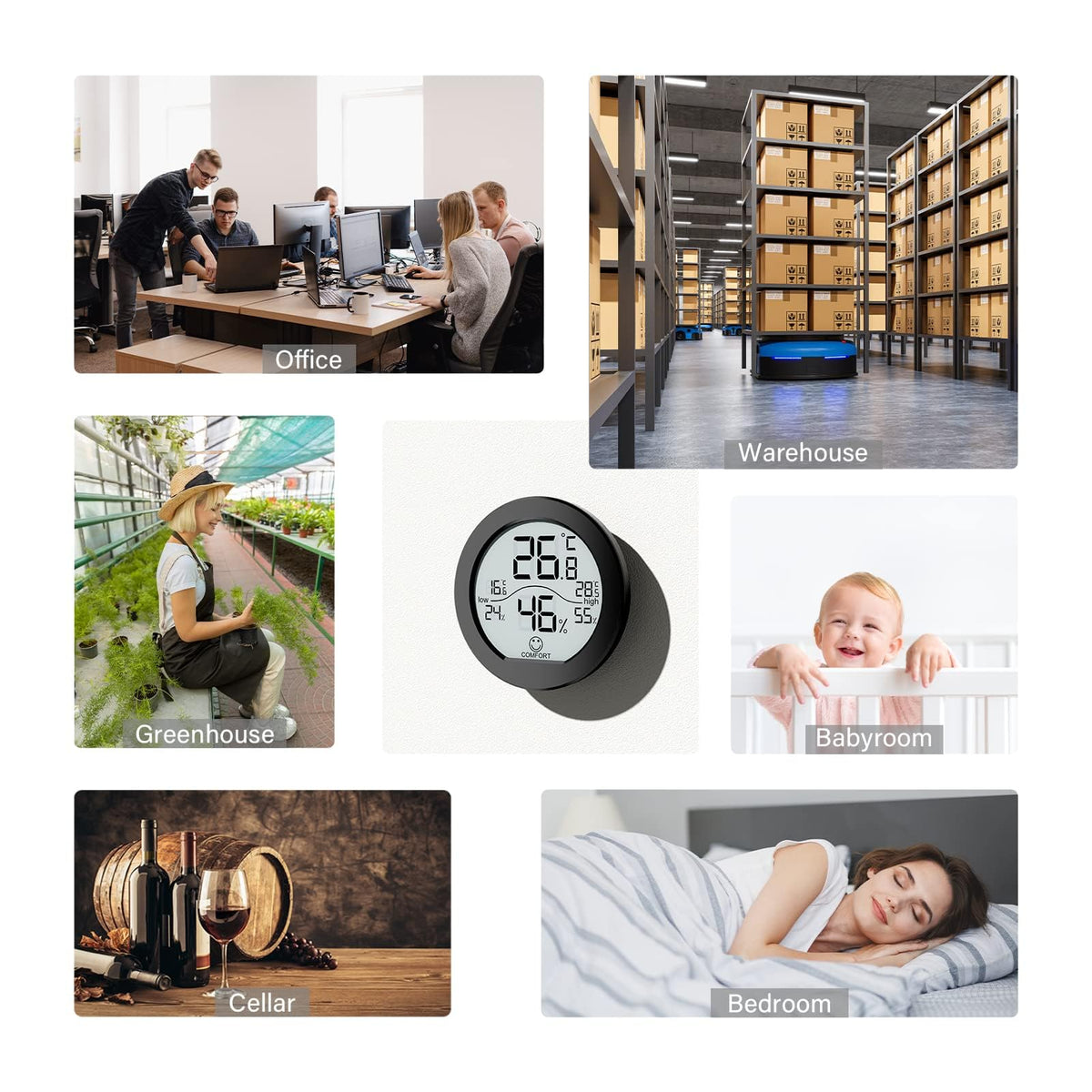 SECRUI compact device for multi room monitoring in home or office