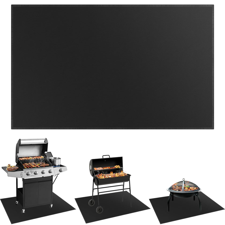 SecuCaptain under grill mat 30x48 full coverage protects decks and outdoor spaces
