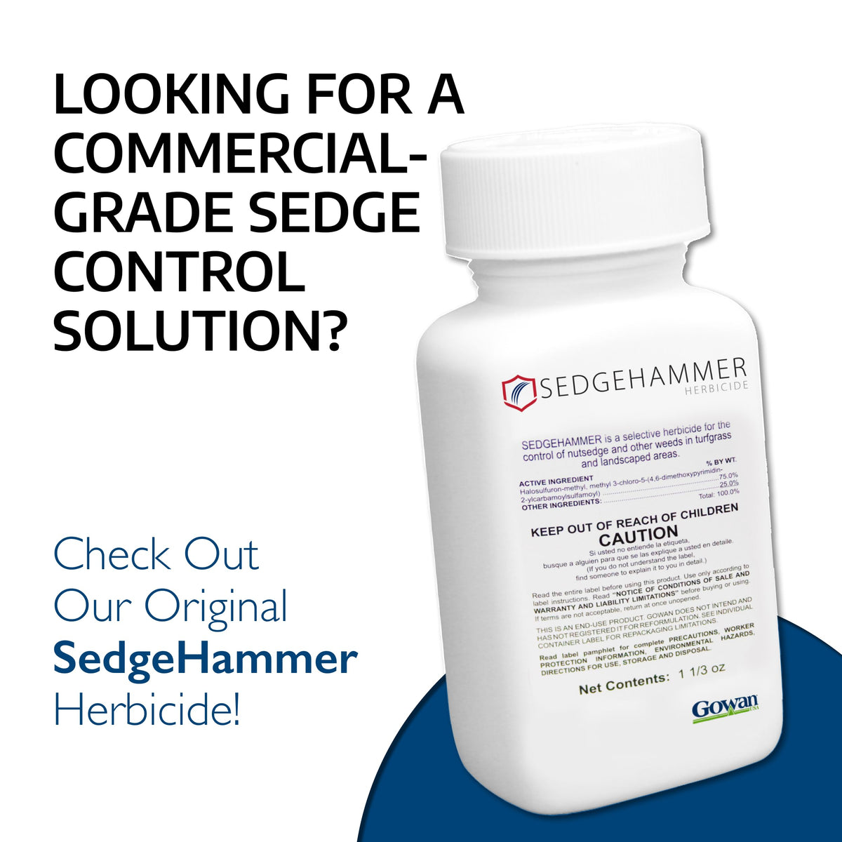 Sedgehammer Plus nut grass killer targets nutsedge while protecting surrounding turf.