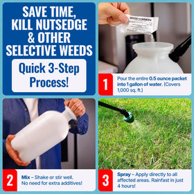 SEDGEHAMMER Plus pre-mixed surfactant enables easy, even mixing.