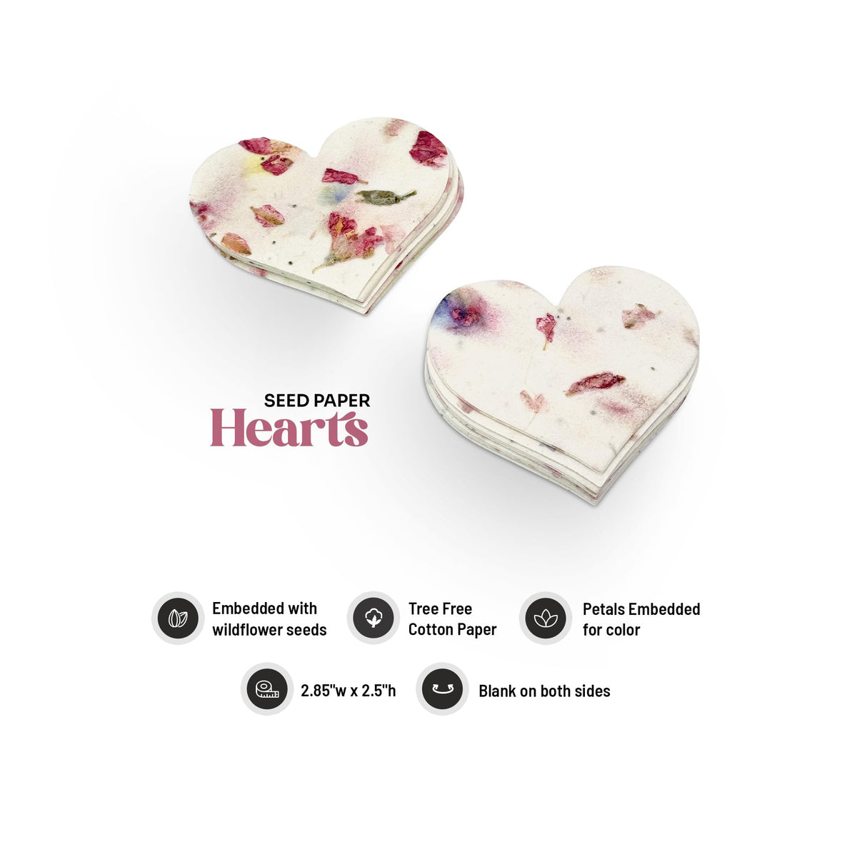 Seed Bloom Easter heart seed paper for festive gifts that grow after planting