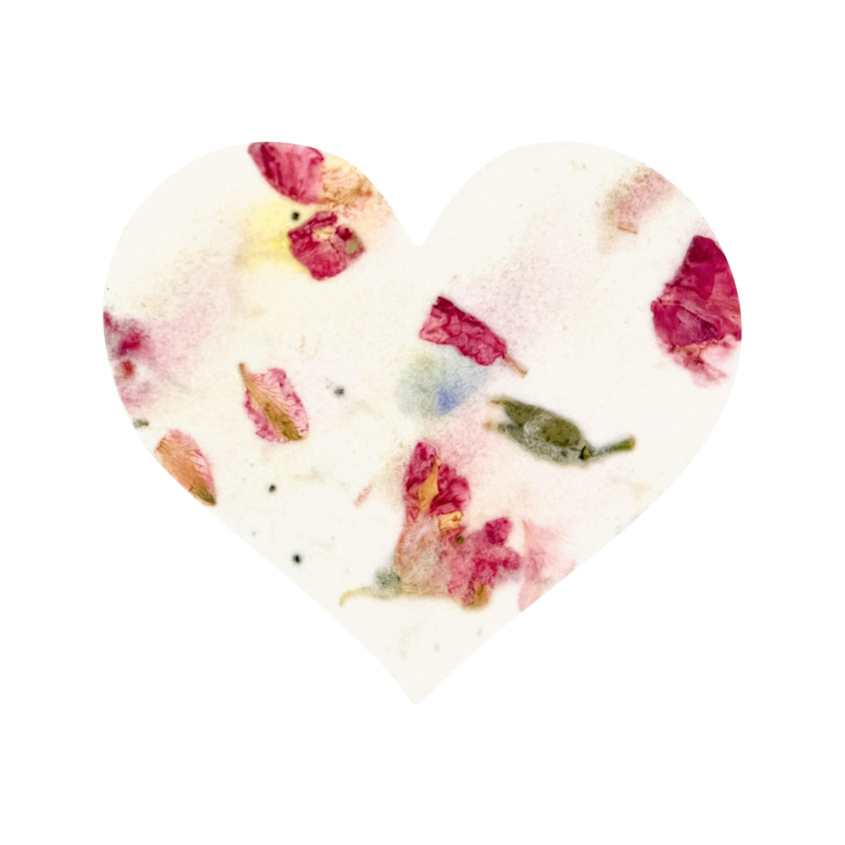 Seed Bloom large pink heart seed paper ready to plant into wildflowers for gifting