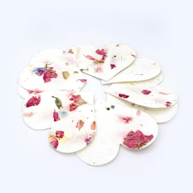 Seed Bloom plantable seed paper tags planted in soil yield colorful wildflowers