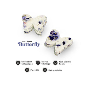 Seed Bloom butterfly seed paper blooms into wildflowers, enriching gardens and memorials.
