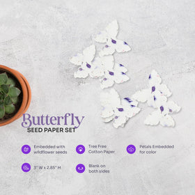 Seed Bloom butterfly seed papers become memorial or wedding keepsakes that bloom.