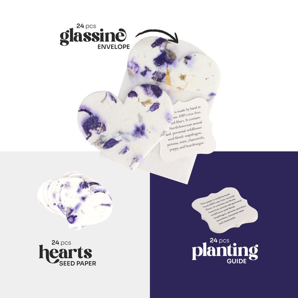 Seed Bloom writable heart seed paper lets you add a personal message.