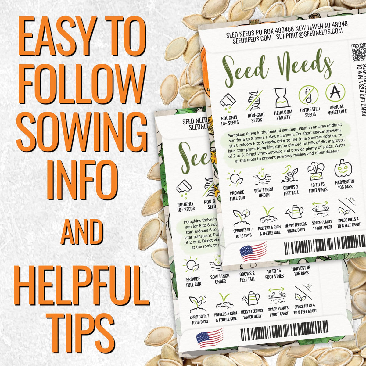 Seed Needs Blue Jarrahdale seeds showcase blue-grey rind and nutty flesh