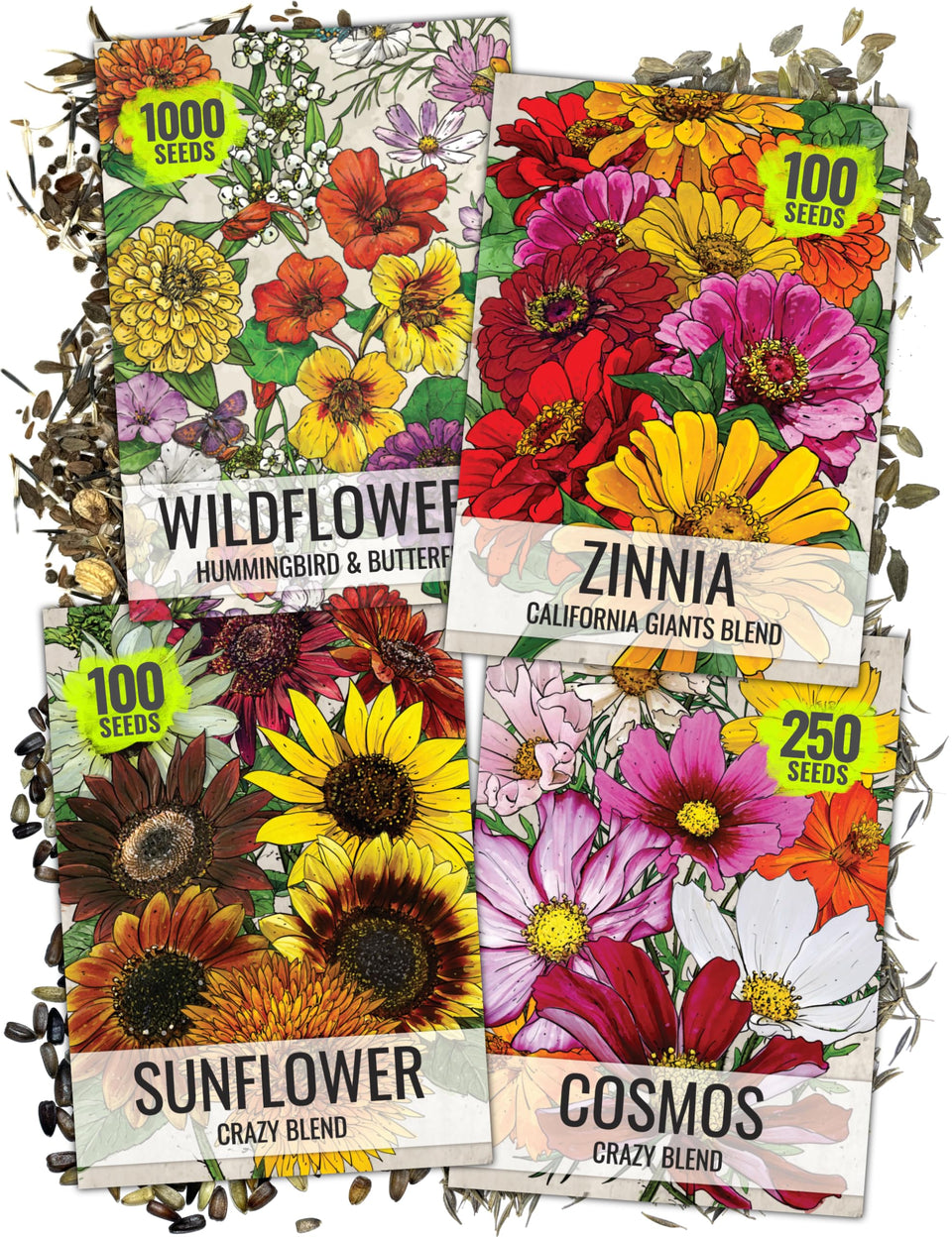 Seed Needs Butterfly Garden collection artwork for pollinator-friendly borders.