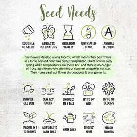 Seed Needs seeds are open-pollinated and stored for freshness and quality.