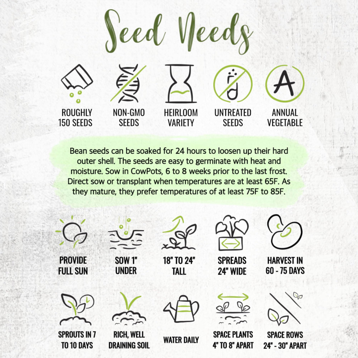 Seed Needs Henderson Lima beans open-pollinated non GMO seeds.