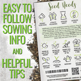 Seed Needs hummingbird and butterfly seed mix closeup seeds, easy to sow and grow