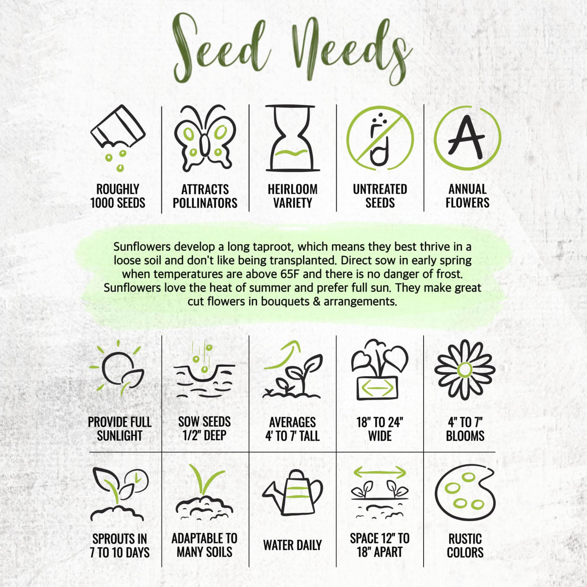 Seed Needs Sunset Blend features seven varieties including Autumn Beauty.