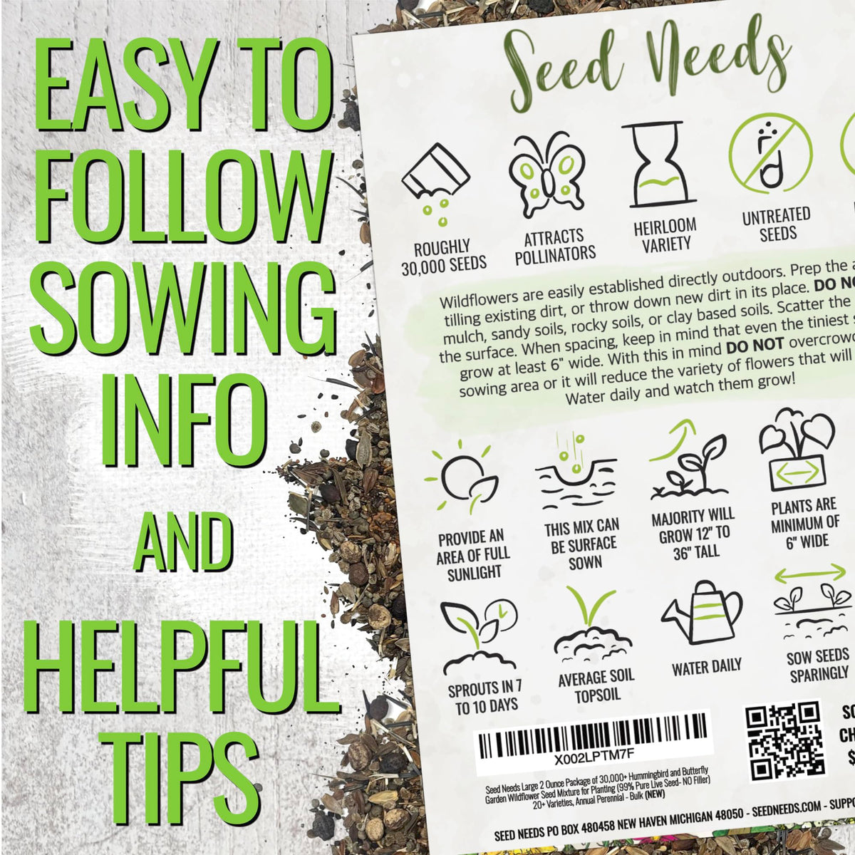 Seed Needs Butterfly Milkweed seeds support butterfly habitat and nectar sources