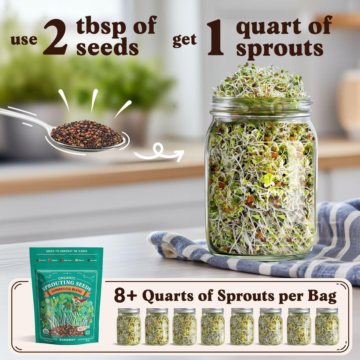 Seedboy radish sprouts—peppery bite for sandwiches.