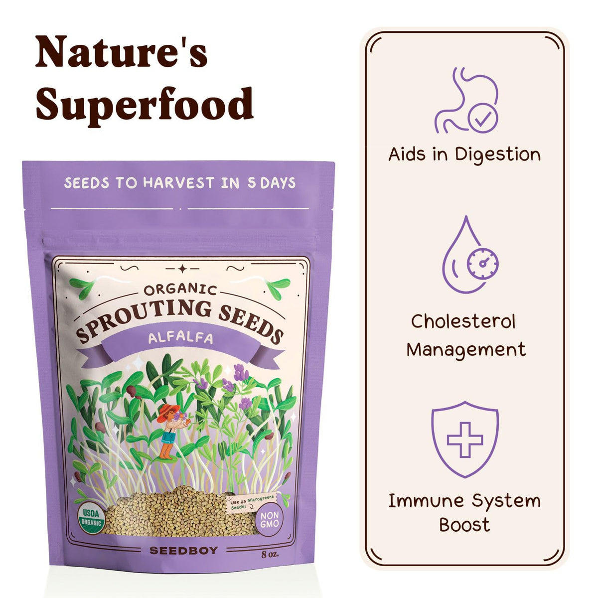 Seedboy sprouting instructions bundle for beginners
