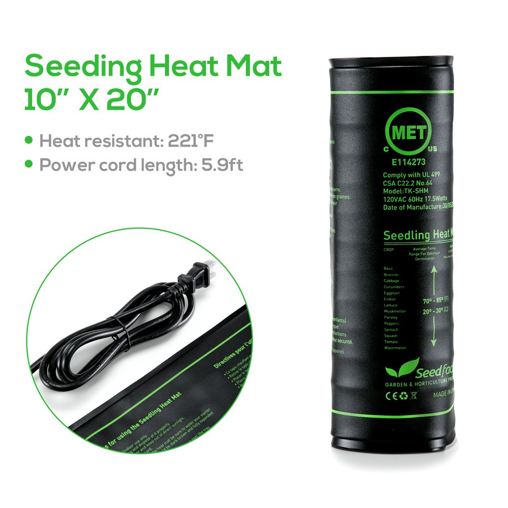 Seedfactor Seedling Heat Mat durable construction supports rugged indoor greenhouse setups