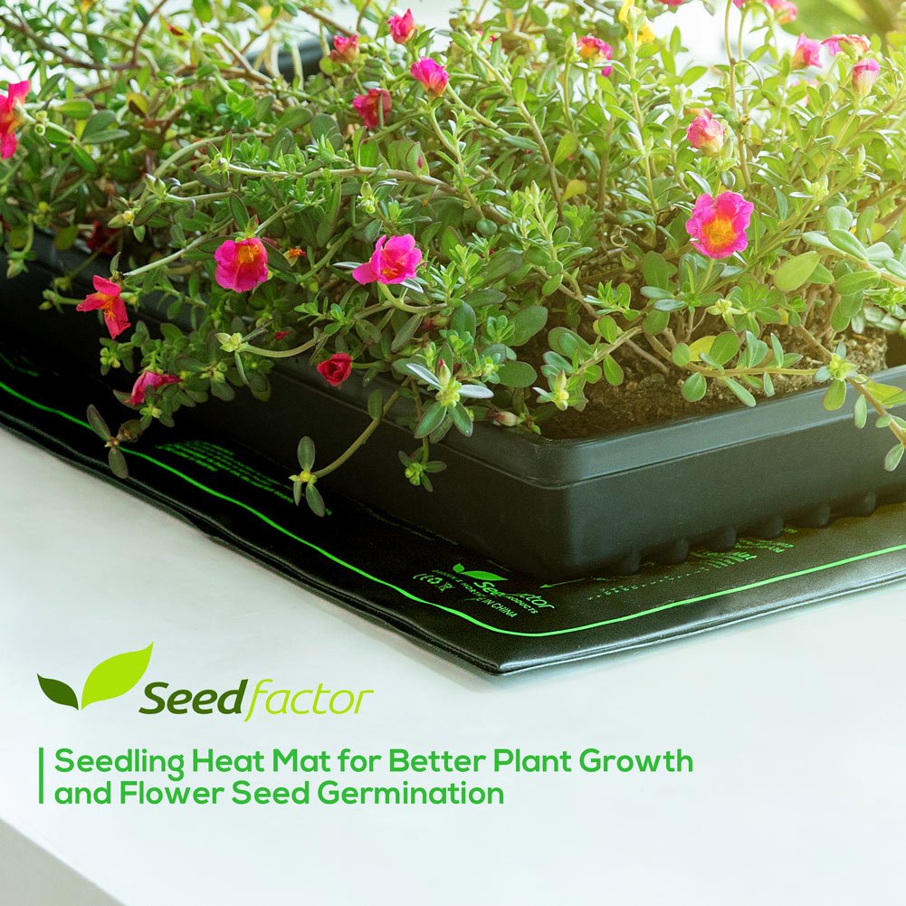 Seedfactor heat mat with rugged waterproof cord for safe indoor use.