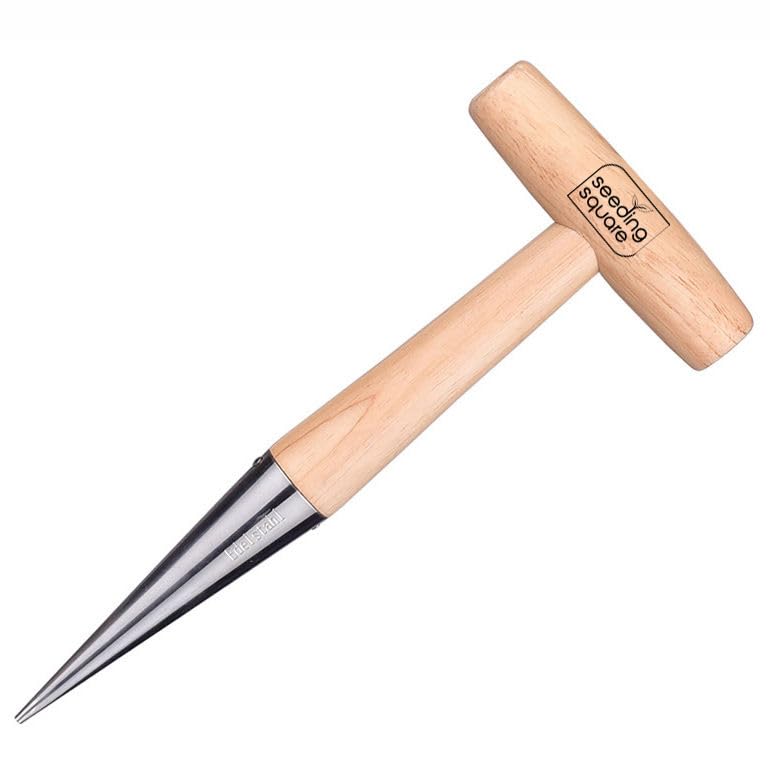 Seeding Square Pokey Planter with stainless steel head enables precise bulb planting