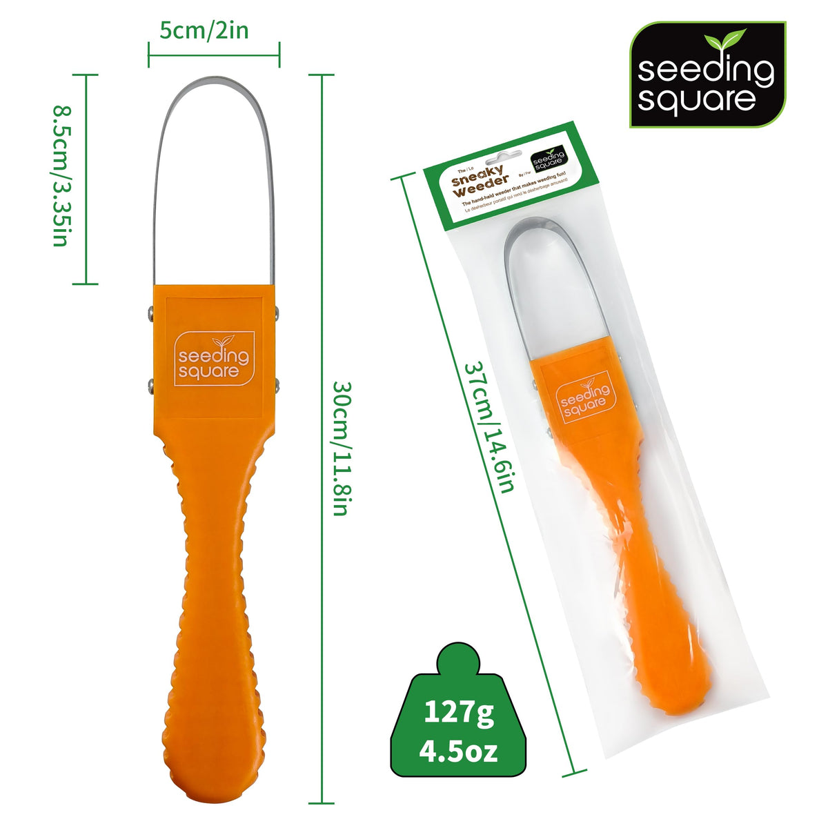 Durable-materials construction of Seeding Square Sneaky Weeder for long use